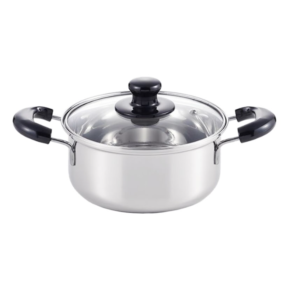 Yoshikawa 吉川 SJ2184-YSK0006 COOK LOOK II系列 20cm 不鏽鋼雙耳煲 (連玻璃蓋)